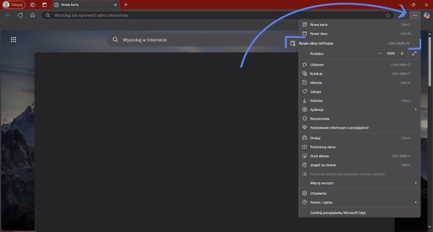 Tryb InPrivate w przeglądarce Microsoft Edge
